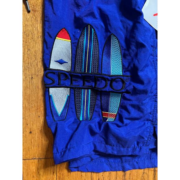 New SPEEDO vintage Surfboard  men’s logo surf swim shorts trunks 90s sz large - Picture 3 of 4